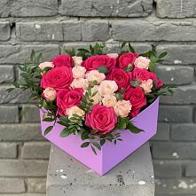 Цветочная композиция из Розы в коробке в Александровке Наро-Фоминск