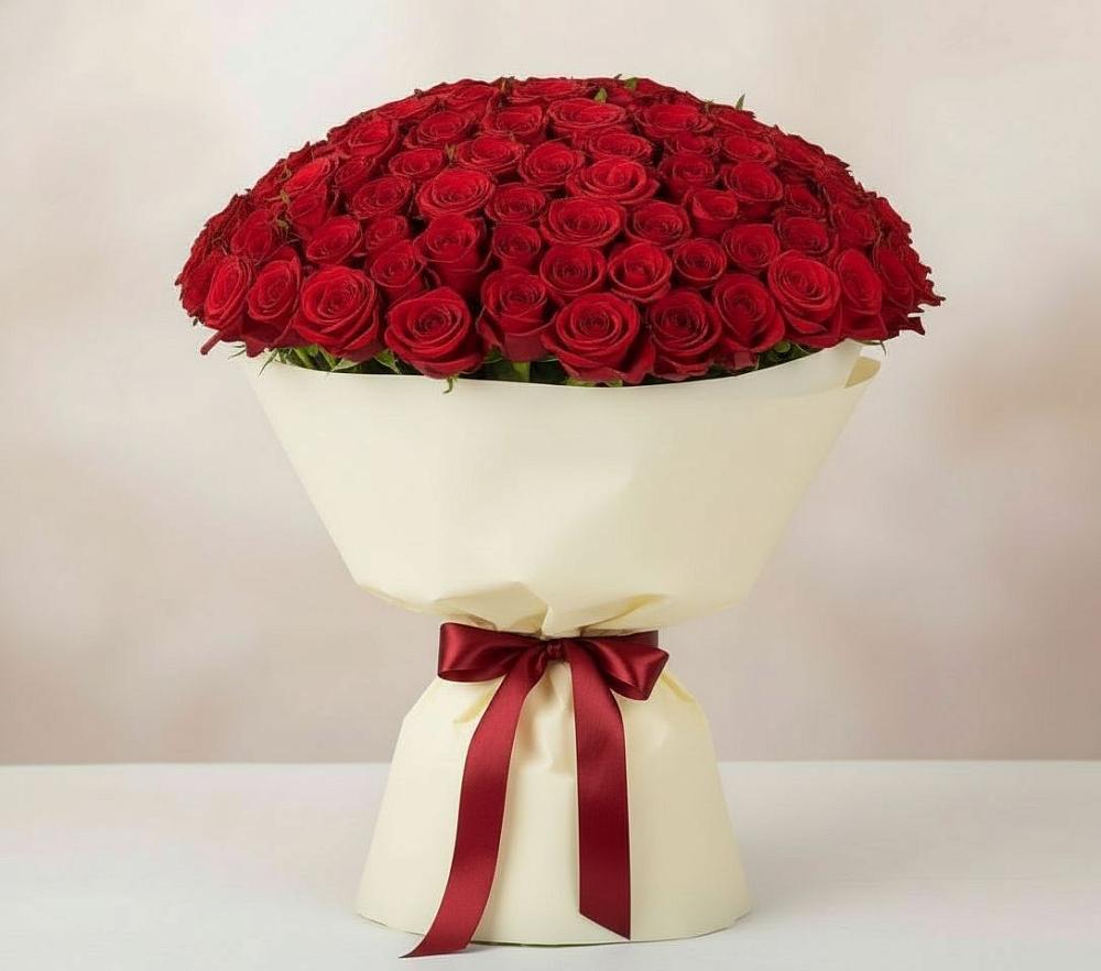 Букет 101 Красная роза Милано в Александровке Наро-Фоминск