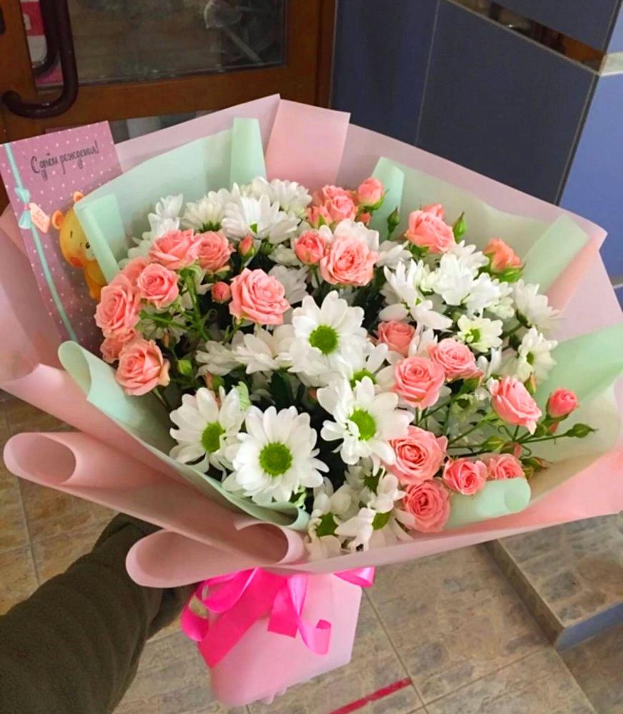 Букет цветов из: Розы и Хризантемы в Александровке Наро-Фоминск