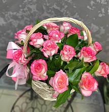 Цветочная композиция из Розы в корзине #REPLACE_PRED# Александровке Наро-Фоминск