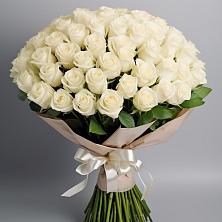 Букет 101 беля роза Белоснежка в Александровке Наро-Фоминск