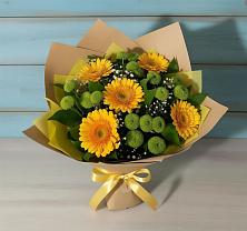 Букет цветов из:  Герберы и Хризантемы в Александровке Наро-Фоминск
