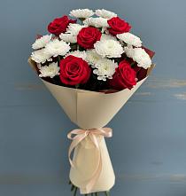 Букет цветов из:  Розы и Хризантемы в Александровке Наро-Фоминск