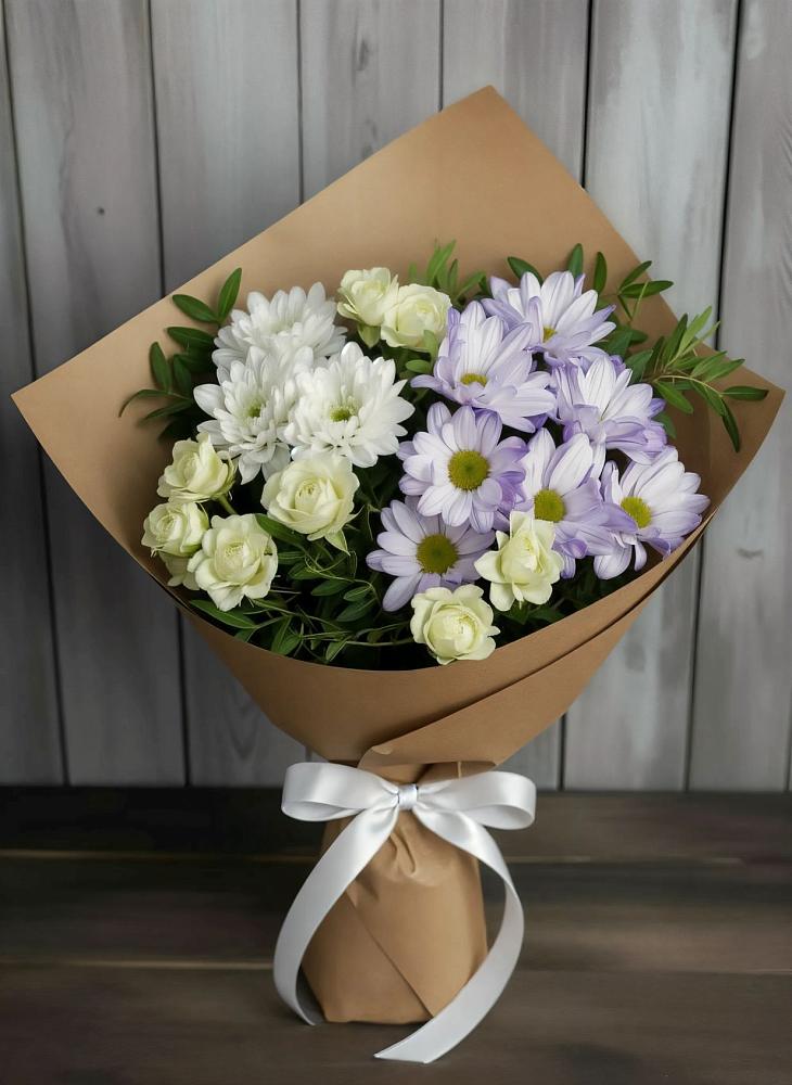 Букет цветов из: Хризантемы и Розы в Александровке Наро-Фоминск