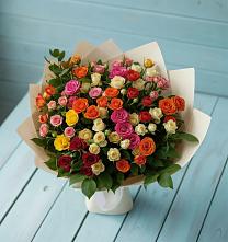 Букет Микс из разноцветных кустовых роз #REPLACE_PRED# Александровке Наро-Фоминск